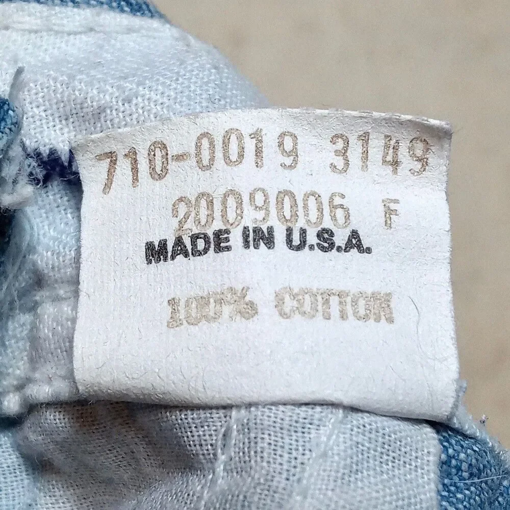 Vintage OshKosh B’gosh Made In USA Denim Jean Overalls Shorts Vestbak 18 Months